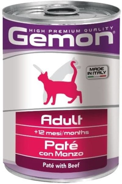 Gemon 400г Cat консервы для кошек паштет говядина
