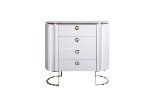 Комод с мраморной столешницей 110x47x117см Garda Decor Luciano белый