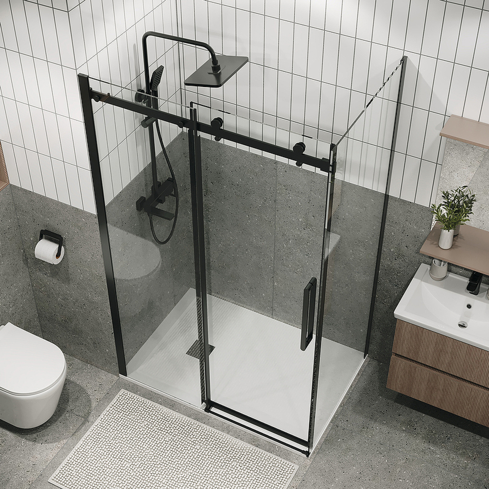 Душевой уголок Grossman Classic 120х90 120.K33.04.1290.21.00 профиль Черный матовый стекло прозрачное