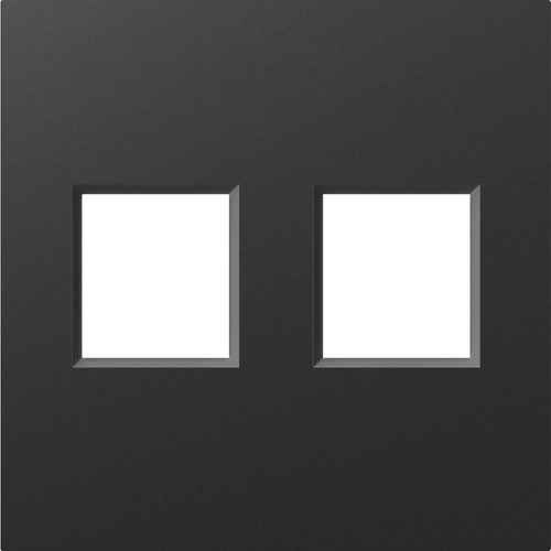 Накладка 2-я для розеток RJ45, TV, SAT, матовый карбон, серия A07