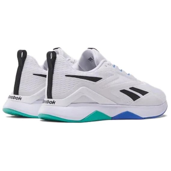 Кроссовки reebok NANOFLEX TR 2 для обуви низкого качества, черного, синего цвета.