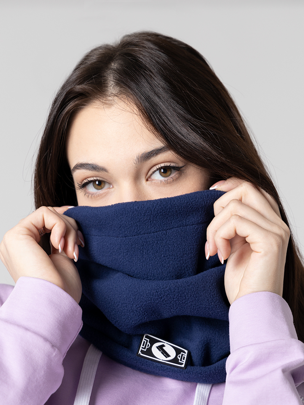 Снуд флисовый темно синий Город Горький