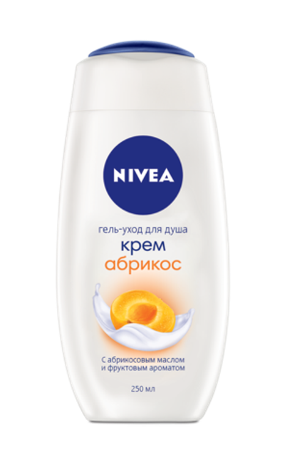 Nivea гель для душа Крем и Абрикос 250мл