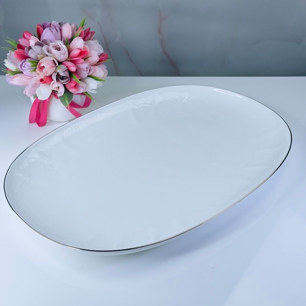 Lenardi 226-179 Блюдо 41см MARIA GOLD в под.уп.(х8)Фарфор