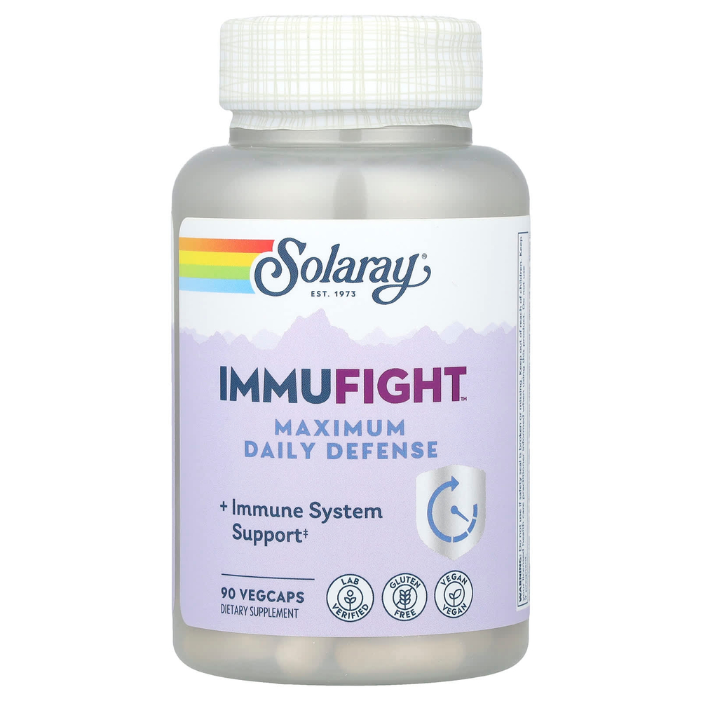 Solaray, ImmuFight ™, максимальная ежедневная защита, 90 растительных капсул