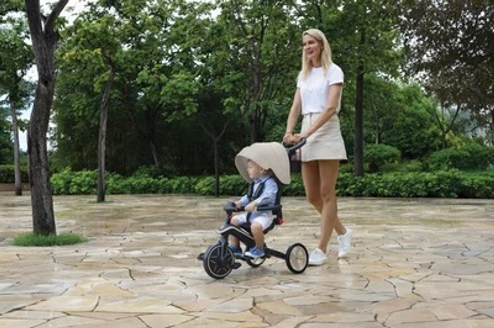 Велосипед-беговел Globber Trike Explorer Foldable 4 в 1 Taupe