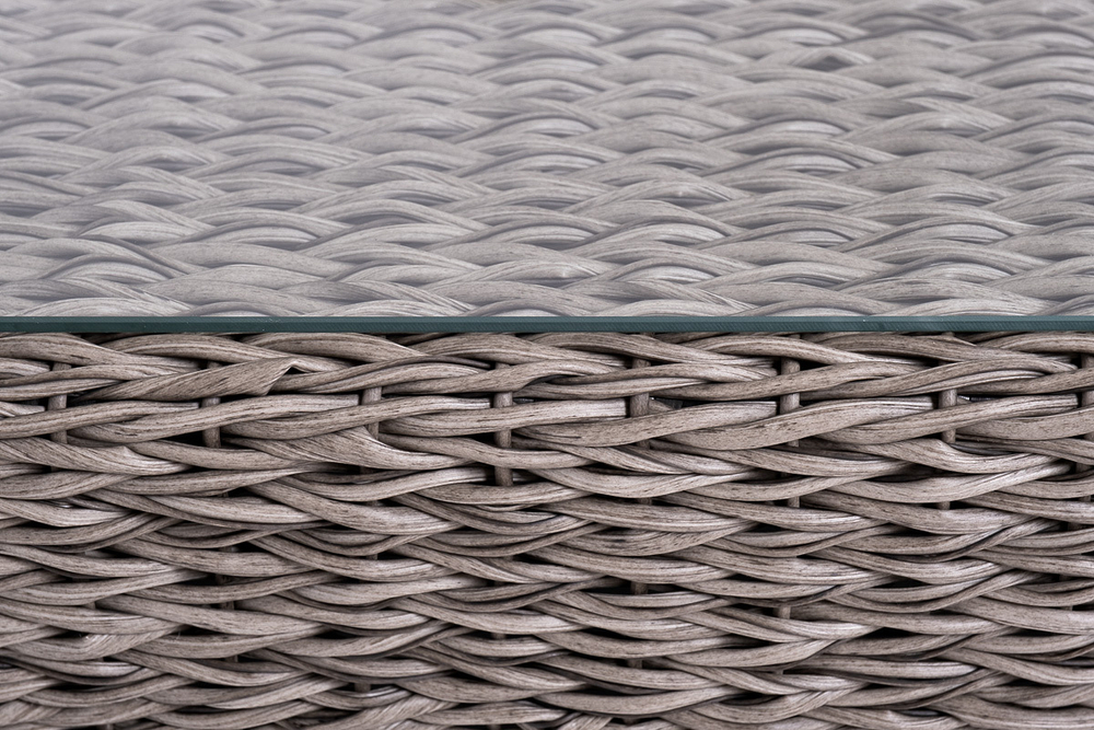 "Капучино Сингл" лаунж-зона из искусственного ротанга (гиацинт), цвет серый