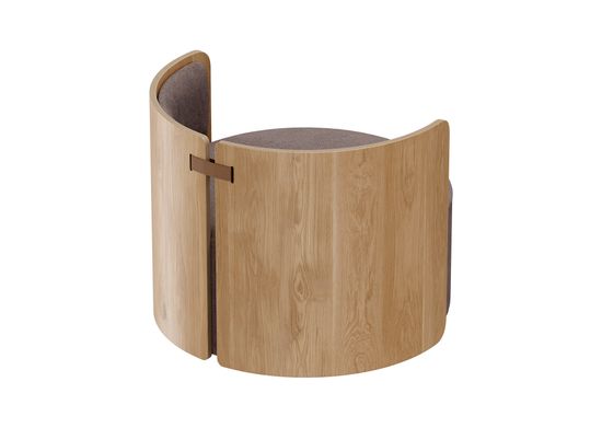 Кресло крутящееся Lagom 800 (шоколад твид, натуральный дуб)