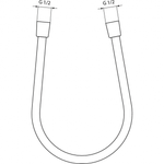 Пластиковый шланг для душа 1250 мм M1/2“xM1/2“ Ideal Standard A3306XG