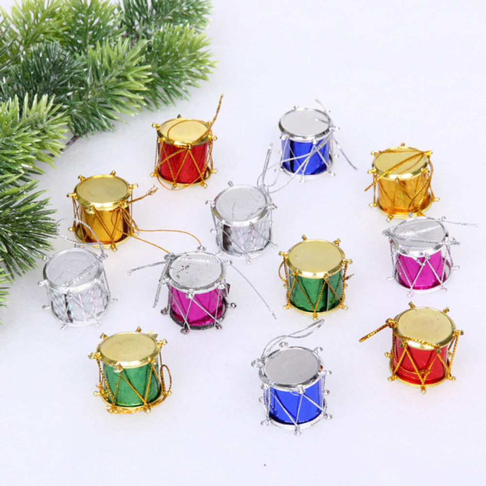 Набор ёлочных украшений «Барабаны» 3 см