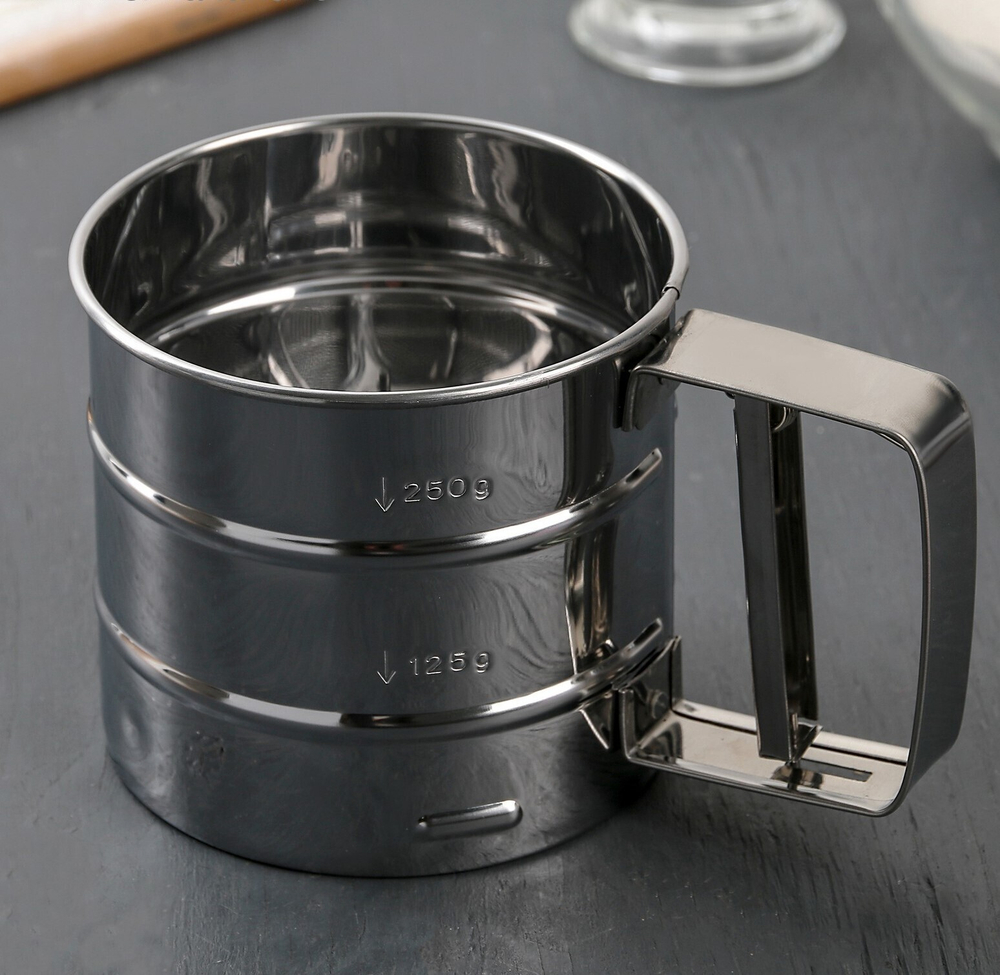 Просеиватель для муки сталь, 375 мл