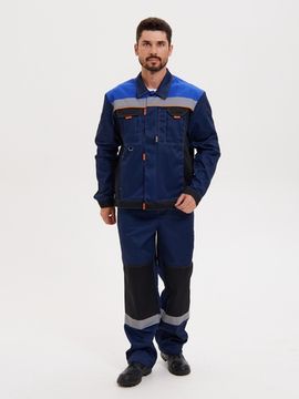 Костюм "Модуль" полукомбинезон (синий/василек/черный)