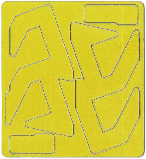 Набор логотипных вставок для подсумка Alpha-X , желтый