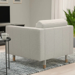 Кресло - IKEA LANDSKRONA, 89х89х78 см, светло-серый, ЛАНДСКРУНА ИКЕА