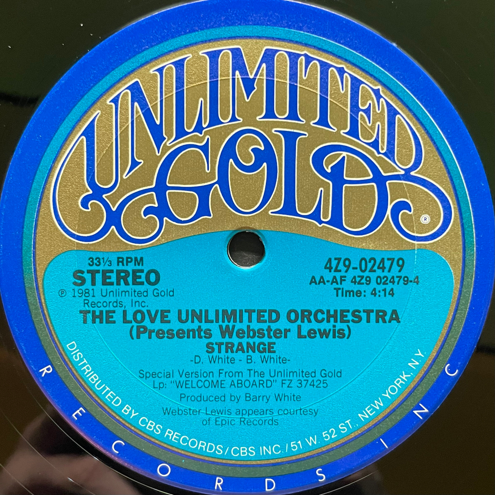 The Love Unlimited Orchestra Presents Webster Lewis ‎– Welcome Aboard / Strange (США 1981г.)