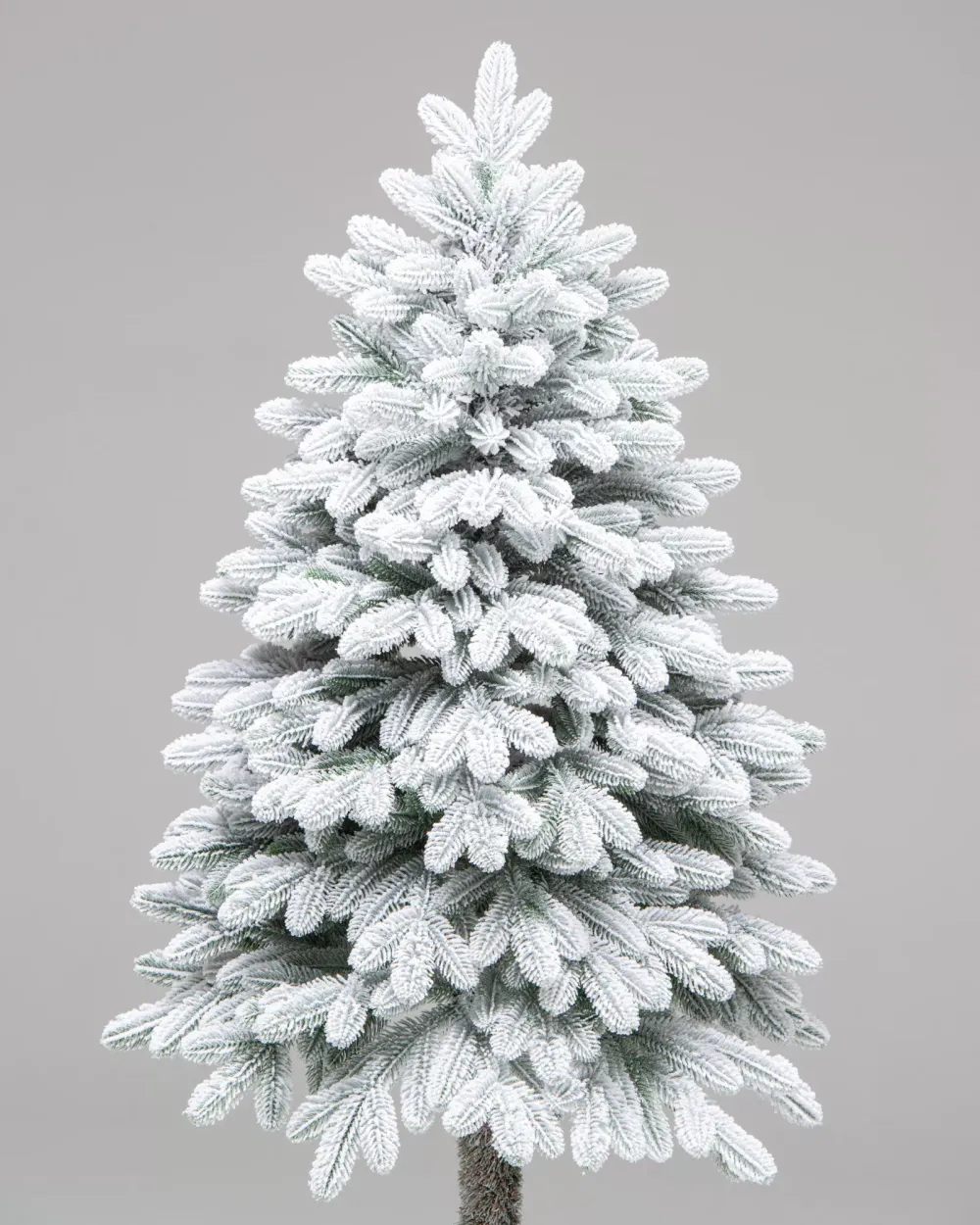 Заснеженная Елка на ножке-стволе "Валдайская" (Литая хвоя) от 1,5 до 2,1 м