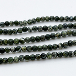 Бусины Серпентинит граненый (сорт Б), диаметр 3,5-3,7 мм, цена за 57-58 шт (1/2 нити)