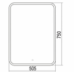 Зеркало Azario Стив 50 см LED-00002582 с подсветкой