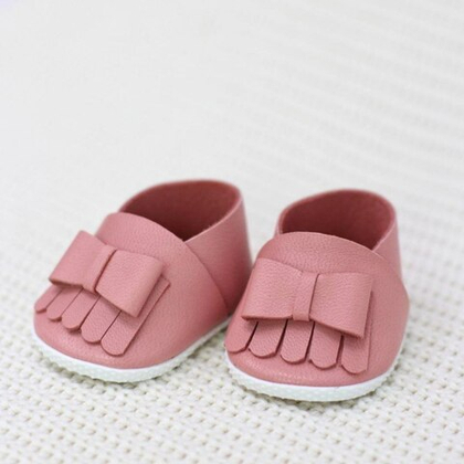 Кожаные ботиночки для Бетти, розовые