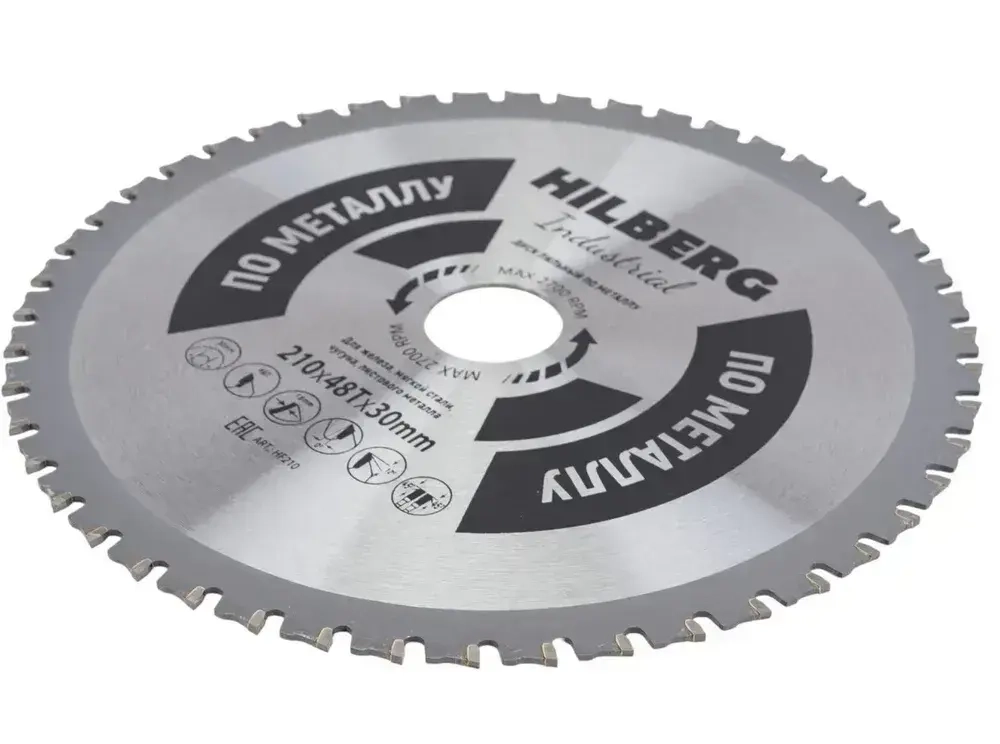 Диск пильный Hilberg Industrial Металл 210*30*48Т HF210