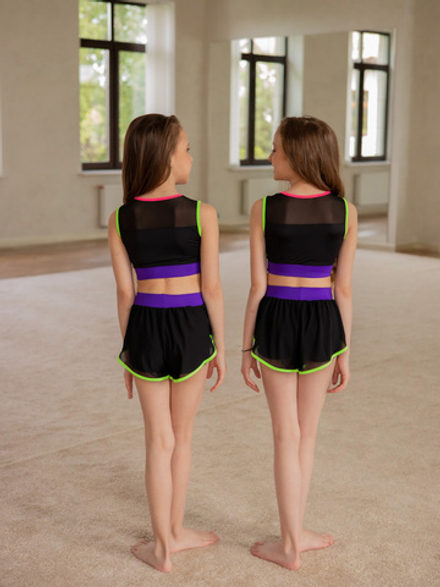 Двойные шорты с цветным кантом Bright