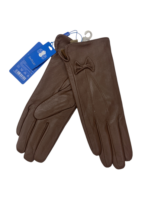 Перчатки. Женские. Материал верха: Кожаные. Подклад: плюш-флис. В упаковке 5 шт.