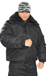 Куртка утеплённая "Норд" тк. Дюспа чёрная