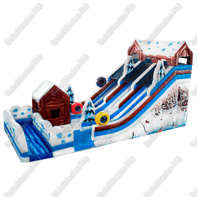 Батут "Зимняя горка Альпы" 16*6*10 m