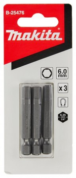 Насадка HEX6.0, 50 мм, E-form (MZ), 3 шт. Makita