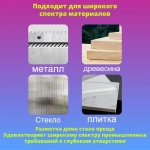 Маркер строительный тонкий разметочный с длинным наконечником / 5 шт (белый) / Маркеры строительные набор для разметки по металлу, дереву, стеклу