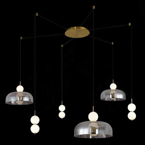 SL6112.202.42 Светильник подвесной ST-Luce Золотистый/Молочно-Белый,Прозрачно-Дымчатый LED 1*42W