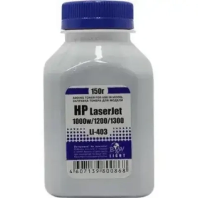Тонер для картриджей HP Q2613A/Q2624A/C7115A/Q5949, Canon EP-26/EP-27 (150г) Black&White Light