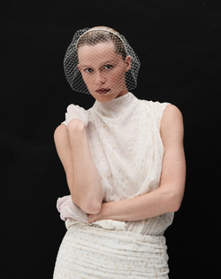 Вуаль белая на "невидимом" ободке