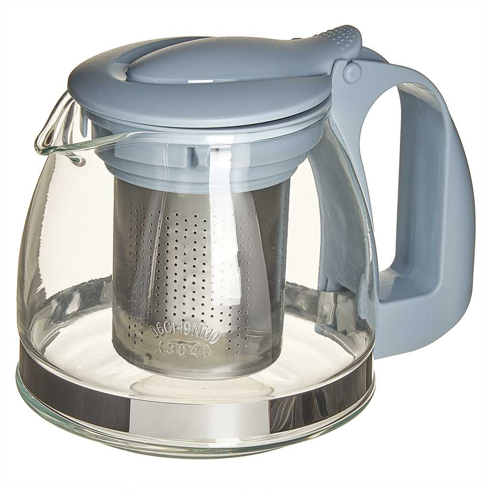 Заварочный чайник 700 мл с фильтром AK-5536 голубой