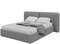 Кровать с подъемным механизмом Hub Soft 160 см (светло-серый, твид)