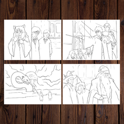 Гарри Поттер и тайная комната. Раскраска А5 // Александра Марковская