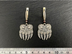 Серьги "Лапа медвежья"