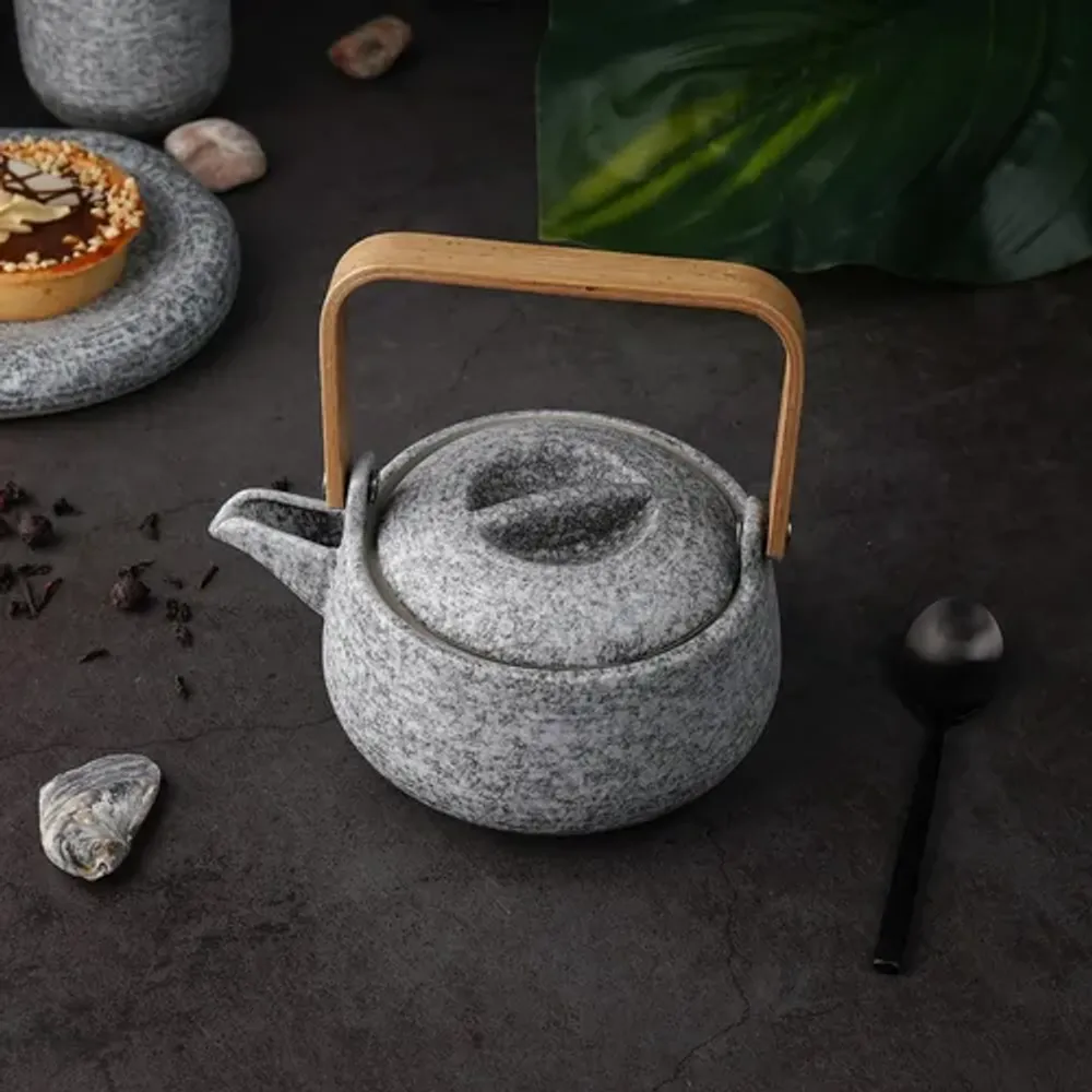 Чайник 360 мл d 12,9 см h8 см дерев. ручка Stone Untouched Taiga P.L. Proff Cuisine [1]