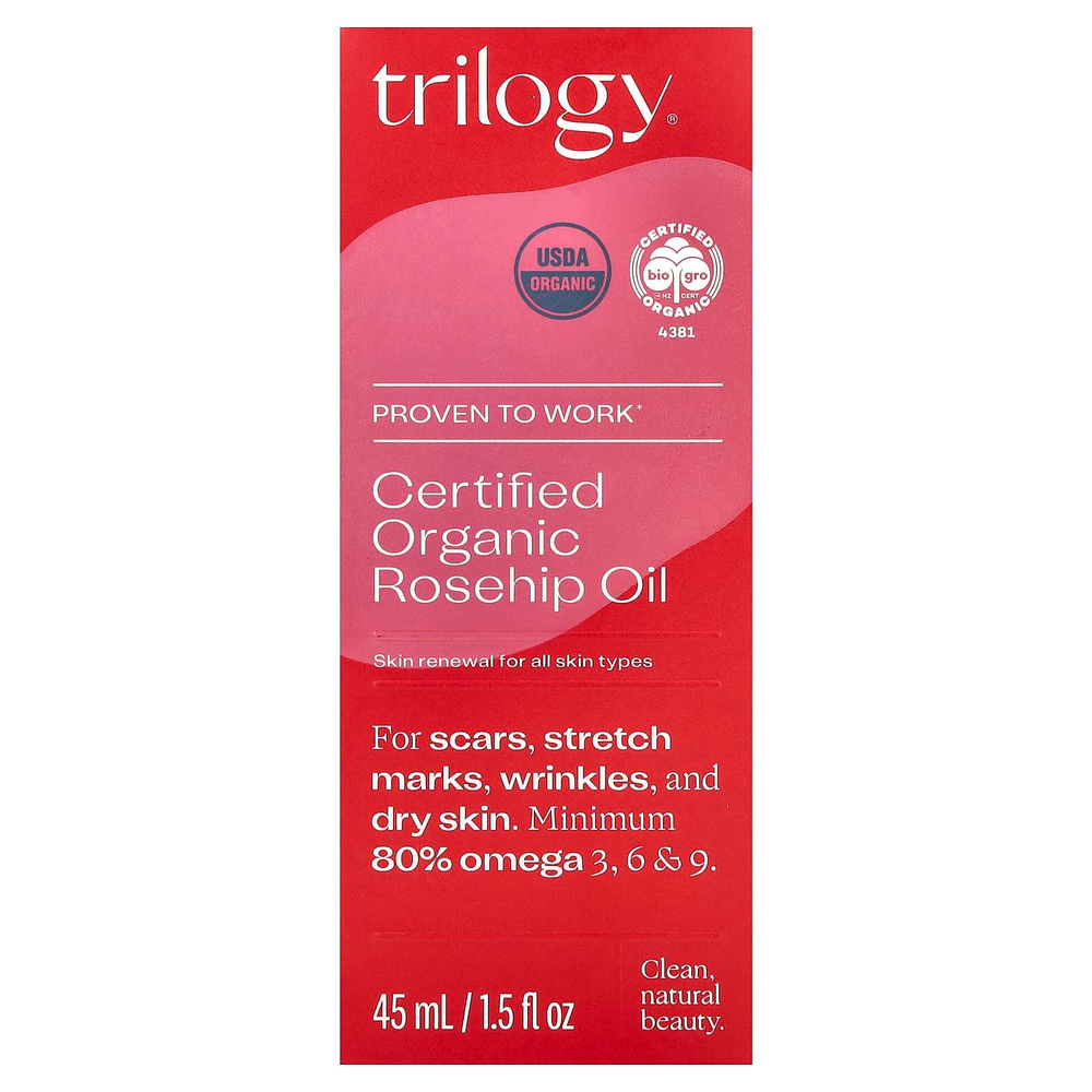 Trilogy, Сертифицированное органическое масло шиповника, 45 мл (1,5 жидк. унц.)