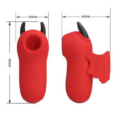 Красный стимулятор клитора Magic Devil (Цвет: красный)