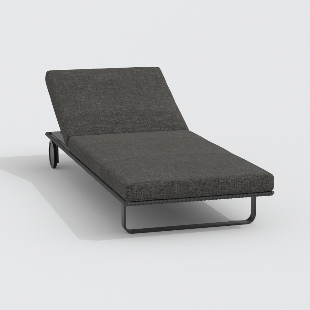 Шезлонг Ideal Patio КОСТА на колесах маренго - каркас карбон