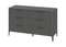 Комод Type 6 ящиков ширина 140 см (темно-серый)