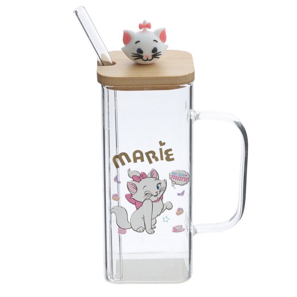 GAEM Кружка с крышкой и трубочкой, 350 мл, L10 W6 H17,5 см, 4в.