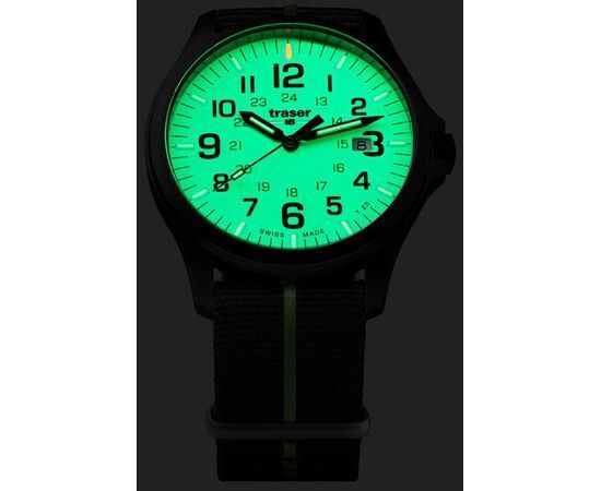 Швейцарские тактические часы Traser P67 OFFICER PRO GUNMETAL Lime 107429