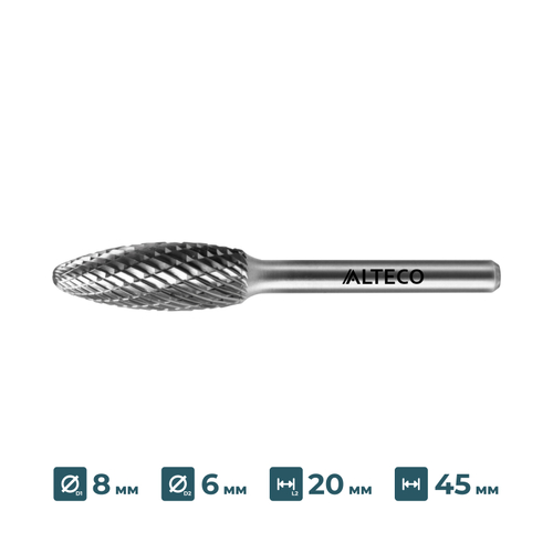 Борфреза по металлу ALTECO H 0820/6 MX