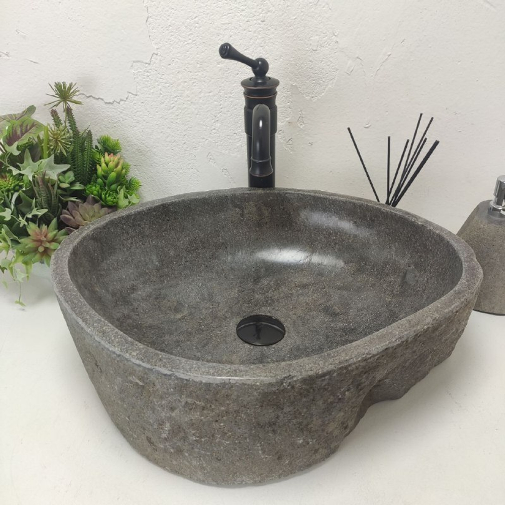 Раковина из речного камня RS-61953 (52*42*15)