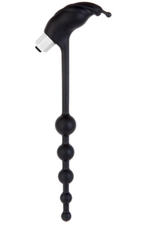 Анальная елочка c клиторальным вибростимулятором MOOD KINKY TICKLER (Цвет: черный)