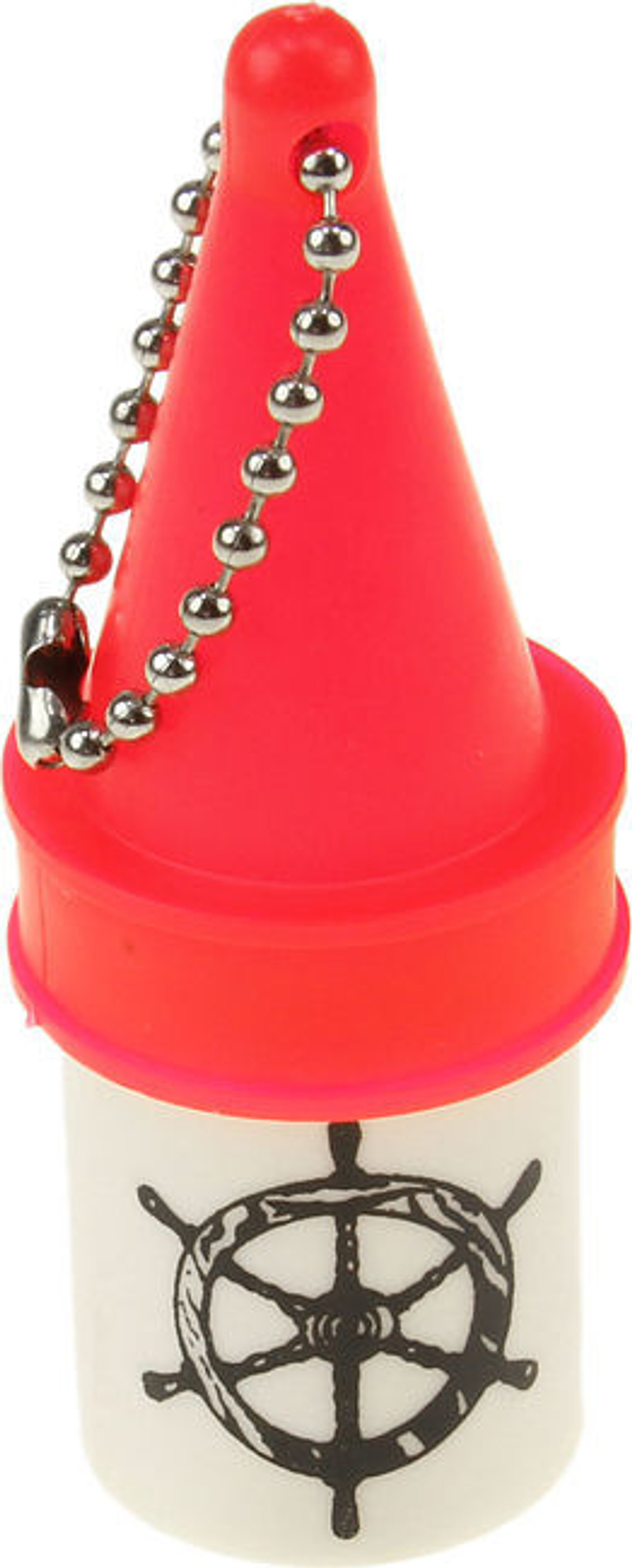 Брелок для ключей пластиковый красно-белый