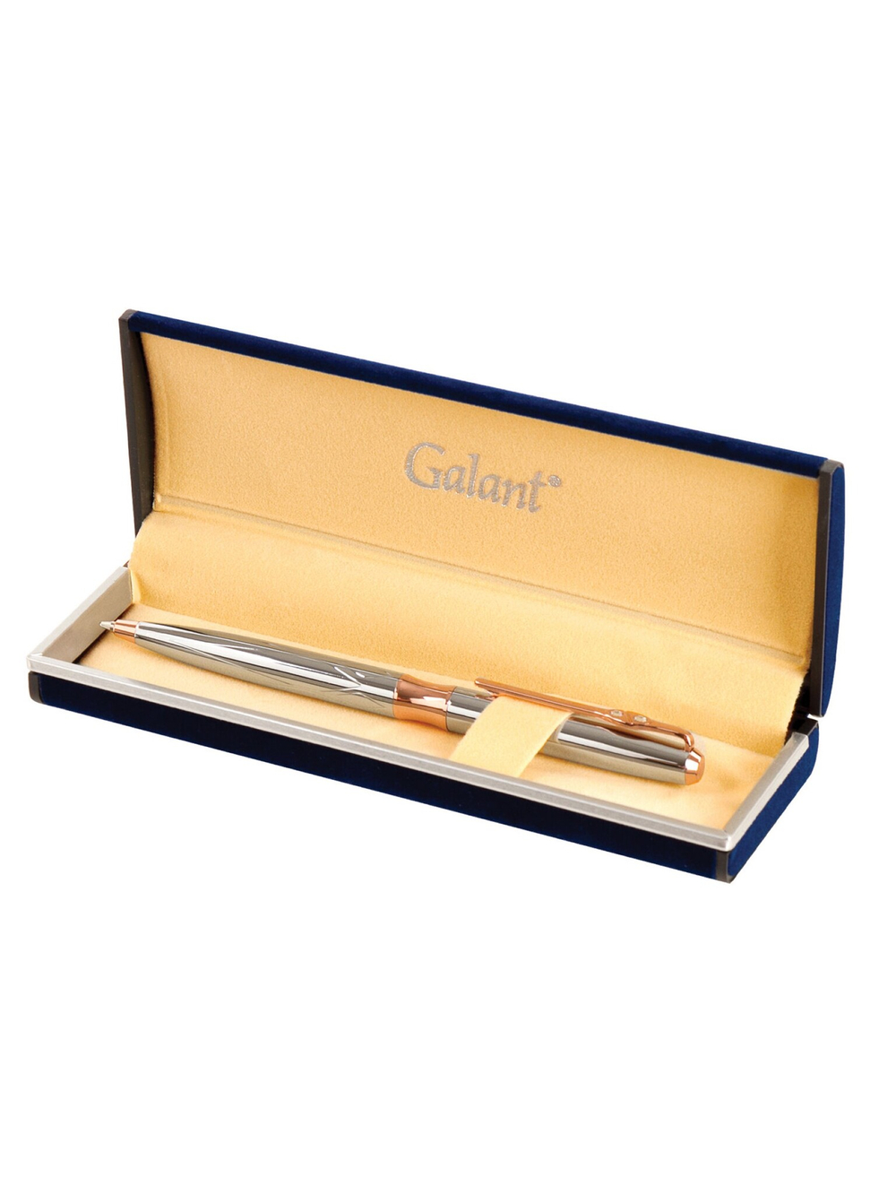 Ручка шариковая Galant "Nuance Silver" синяя, 0,7мм, поворотная, подарочная упаковка