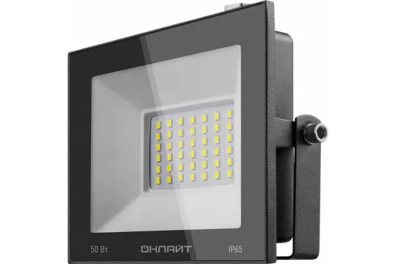 Прожектор светодиодный Онлайт 50W OFL 6000К 4000Лм IP65 черный 32059